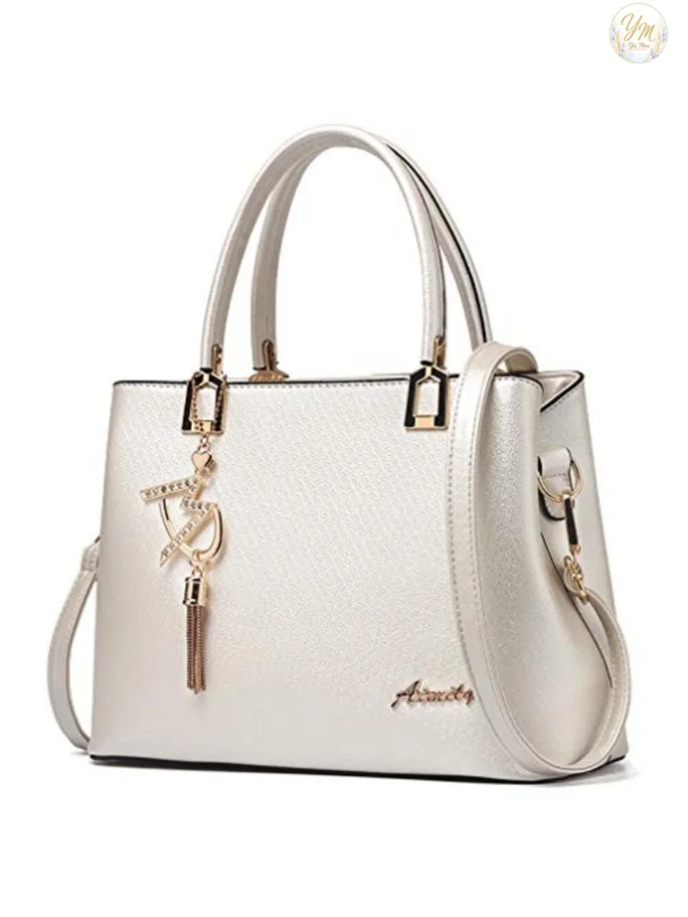 Faux Leather Satchel Tote Purse - 3-in-1 Shoulder & Crossbody Bag